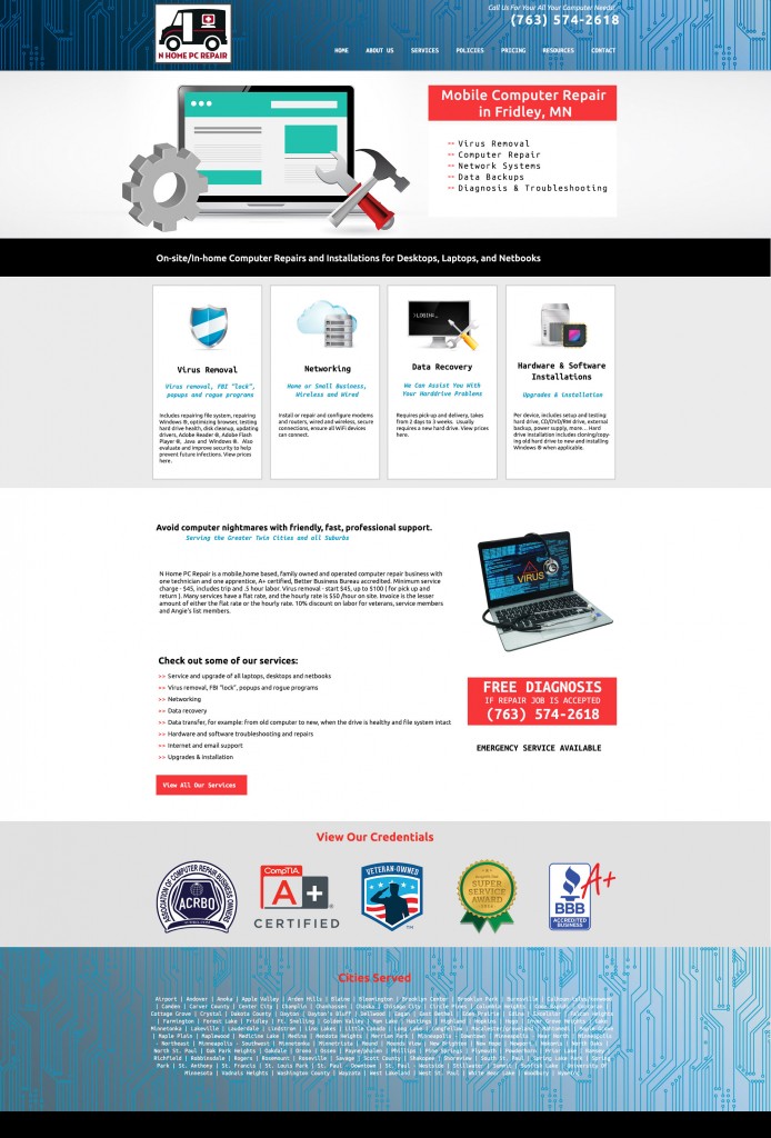 PC Repair Website