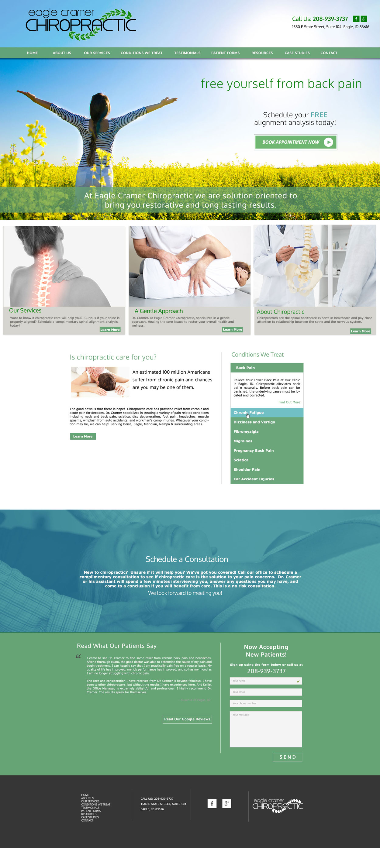 Chiropractor Custom Website