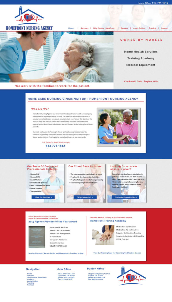 Nursing Custom Website
