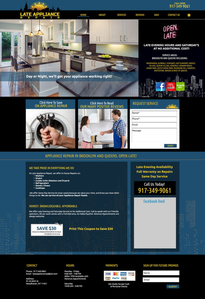 Repairman Website Design