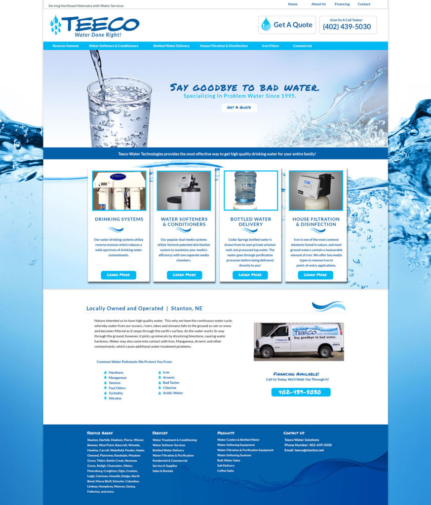Water Website Design