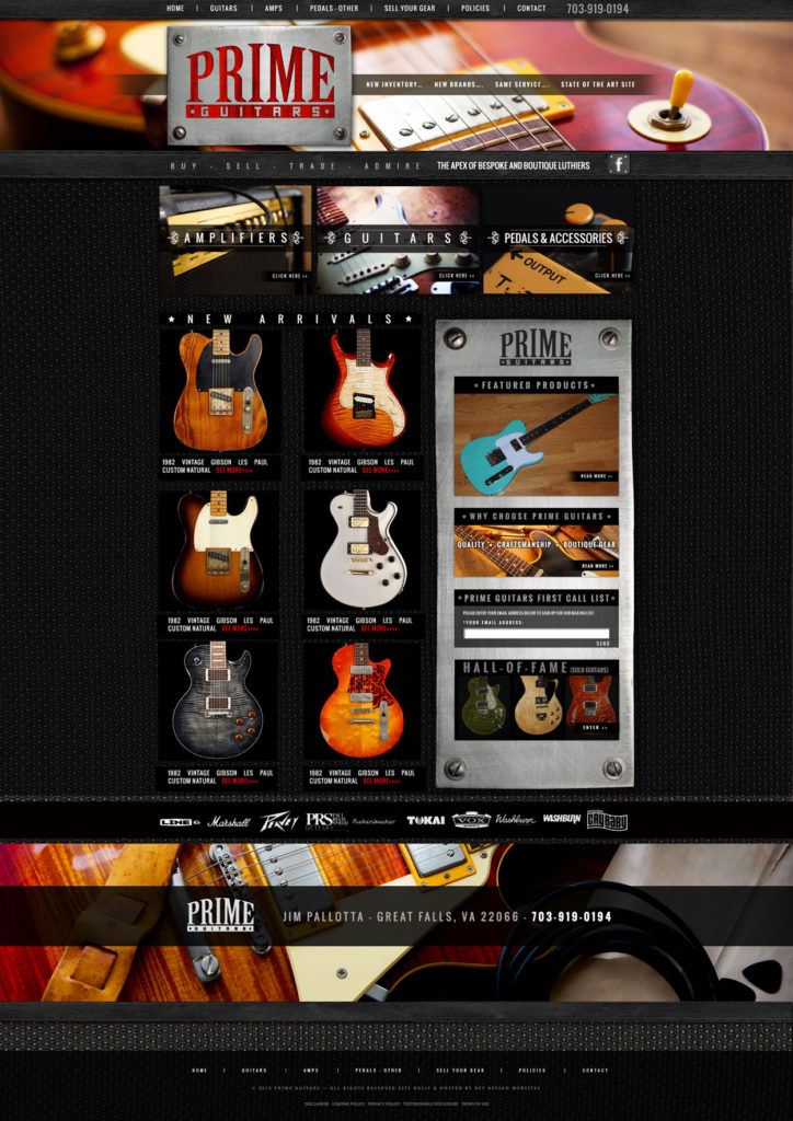 Guitar Sales Custom Website